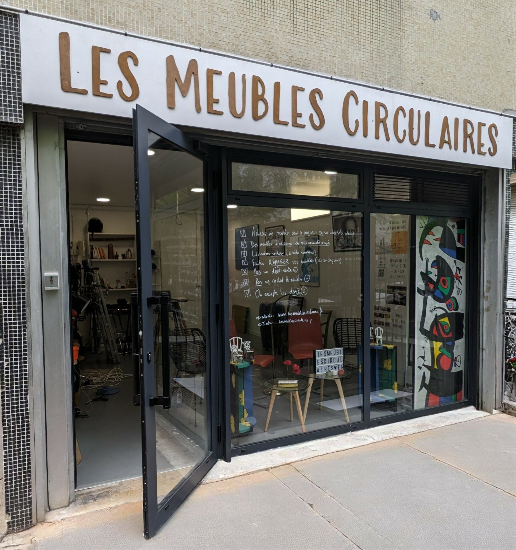 Fauteuil tissu gris vert – Image 6
