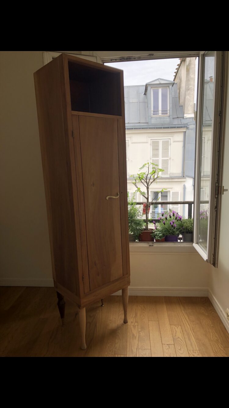 Armoire étroite bois style scandinave – Image 3