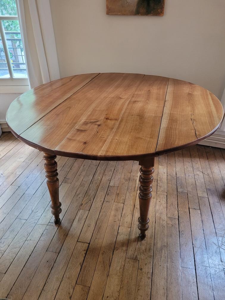Table a volets OVALE en noyer – Image 2