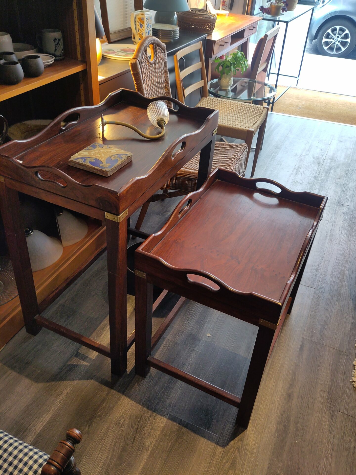 Table basse en acajou - grande taille – Image 2