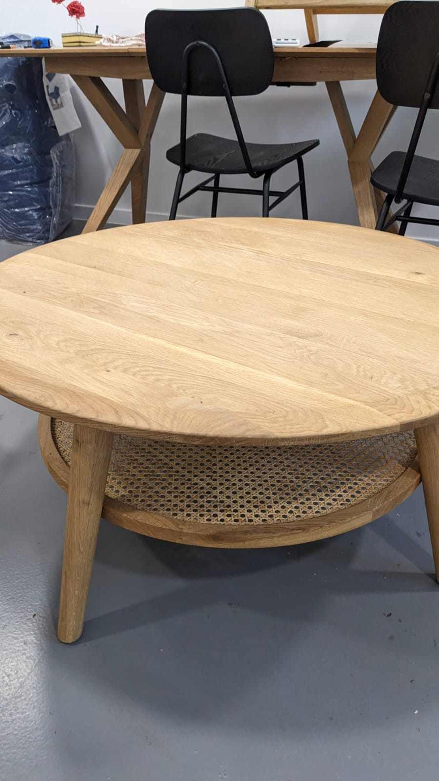 Table basse chêne et cannage ANNOT – Image 3