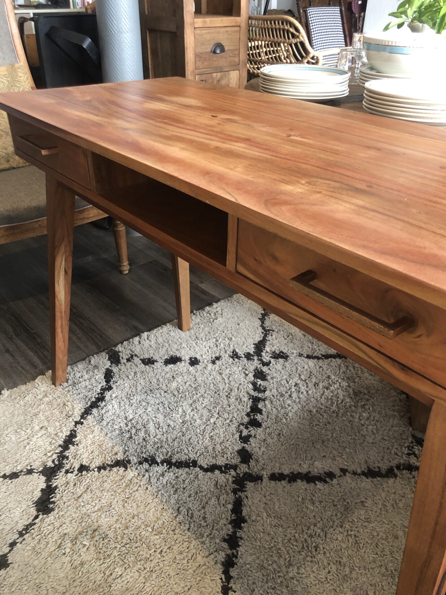 Bureau en acacia OSLO – Image 4