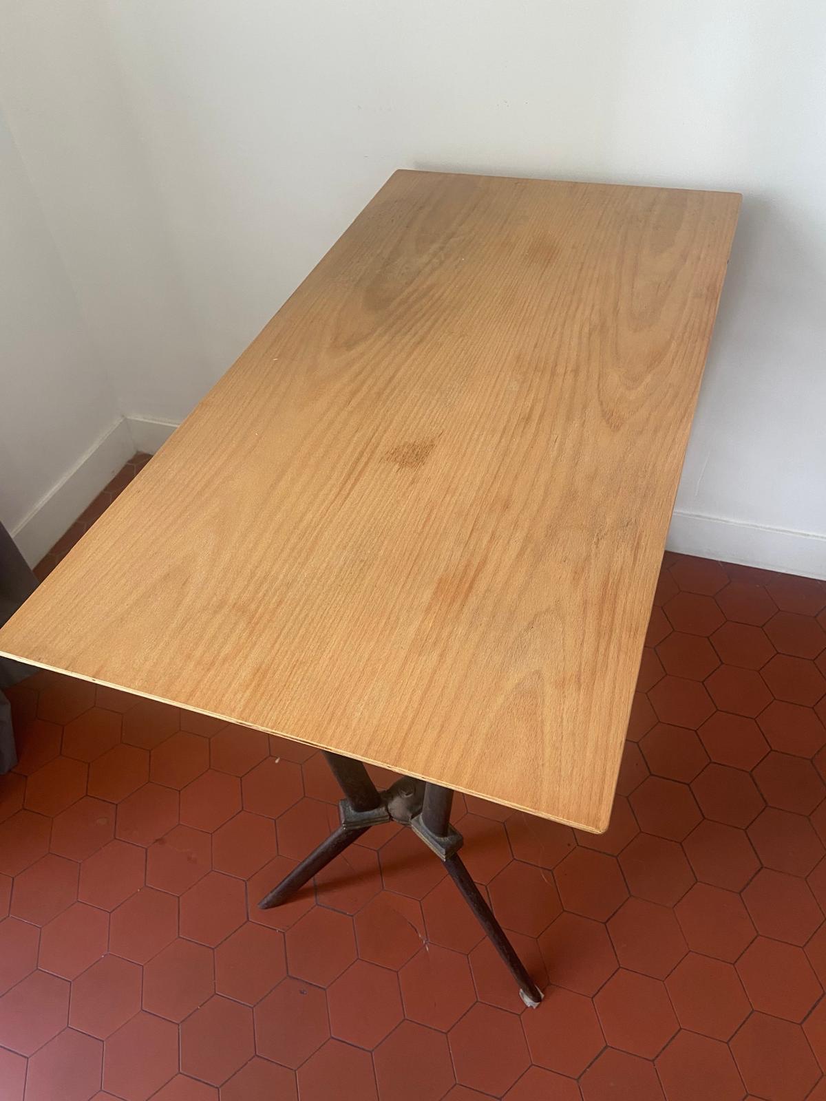 Table de salle à manger / Bureau rectangulaire pied métal Art nouveau – Image 2