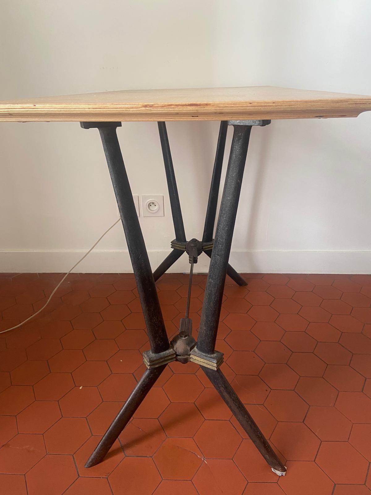 Table de salle à manger / Bureau rectangulaire pied métal Art nouveau – Image 9