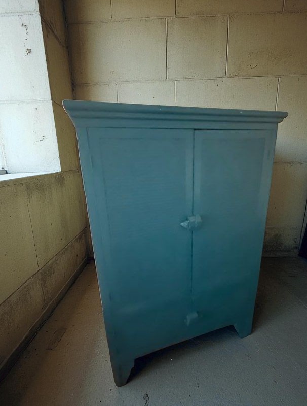 Armoire bleu cannage – Image 4