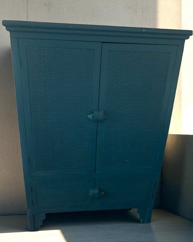 Armoire bleu cannage – Image 2