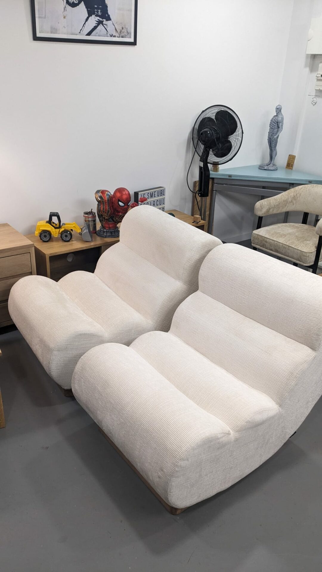 Paire de fauteuils COSY blanc bouclette – Image 5