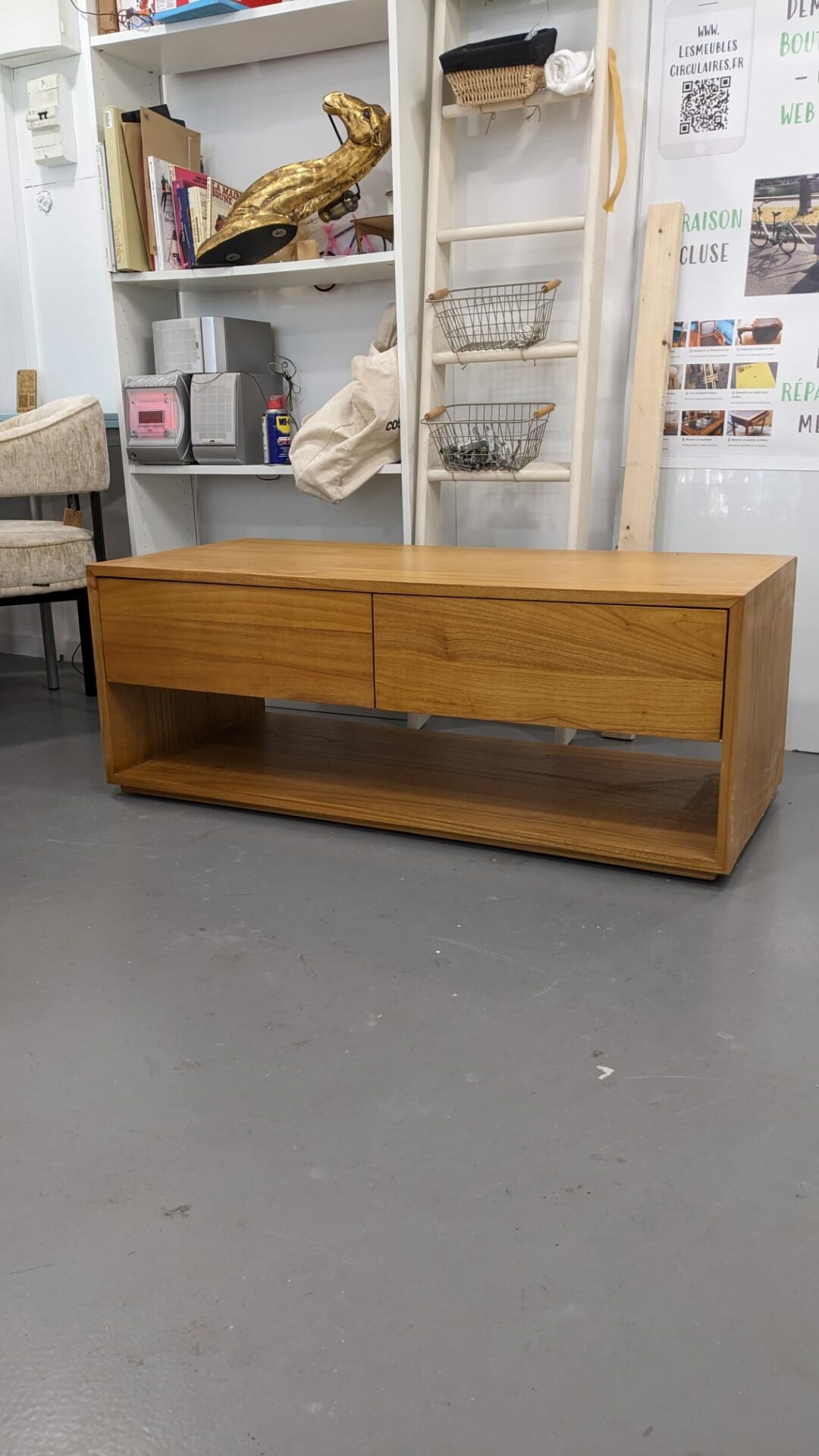 Table basse en mindi massif 120 cm – Image 2