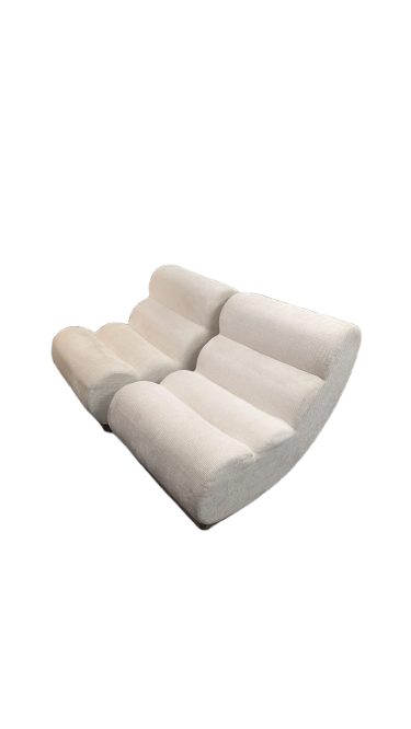 Paire de fauteuils COSY blanc bouclette