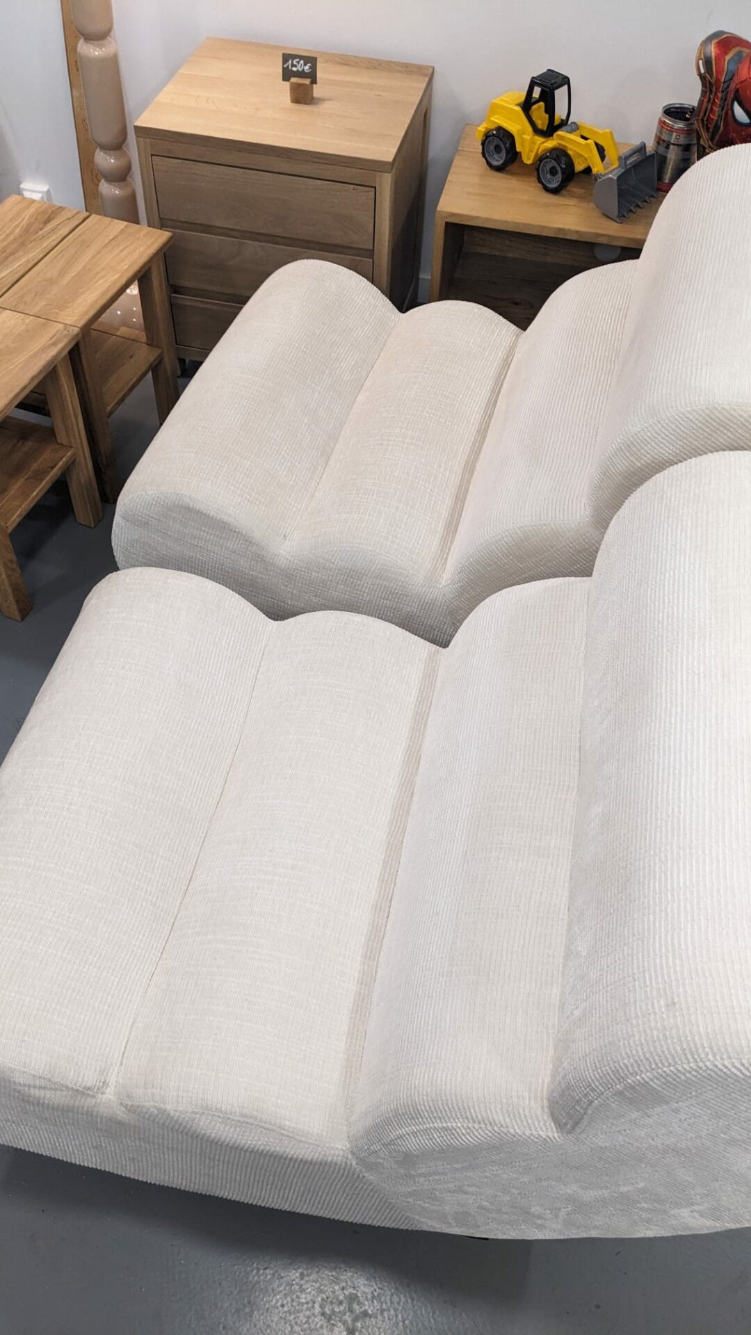 Paire de fauteuils COSY blanc bouclette – Image 4