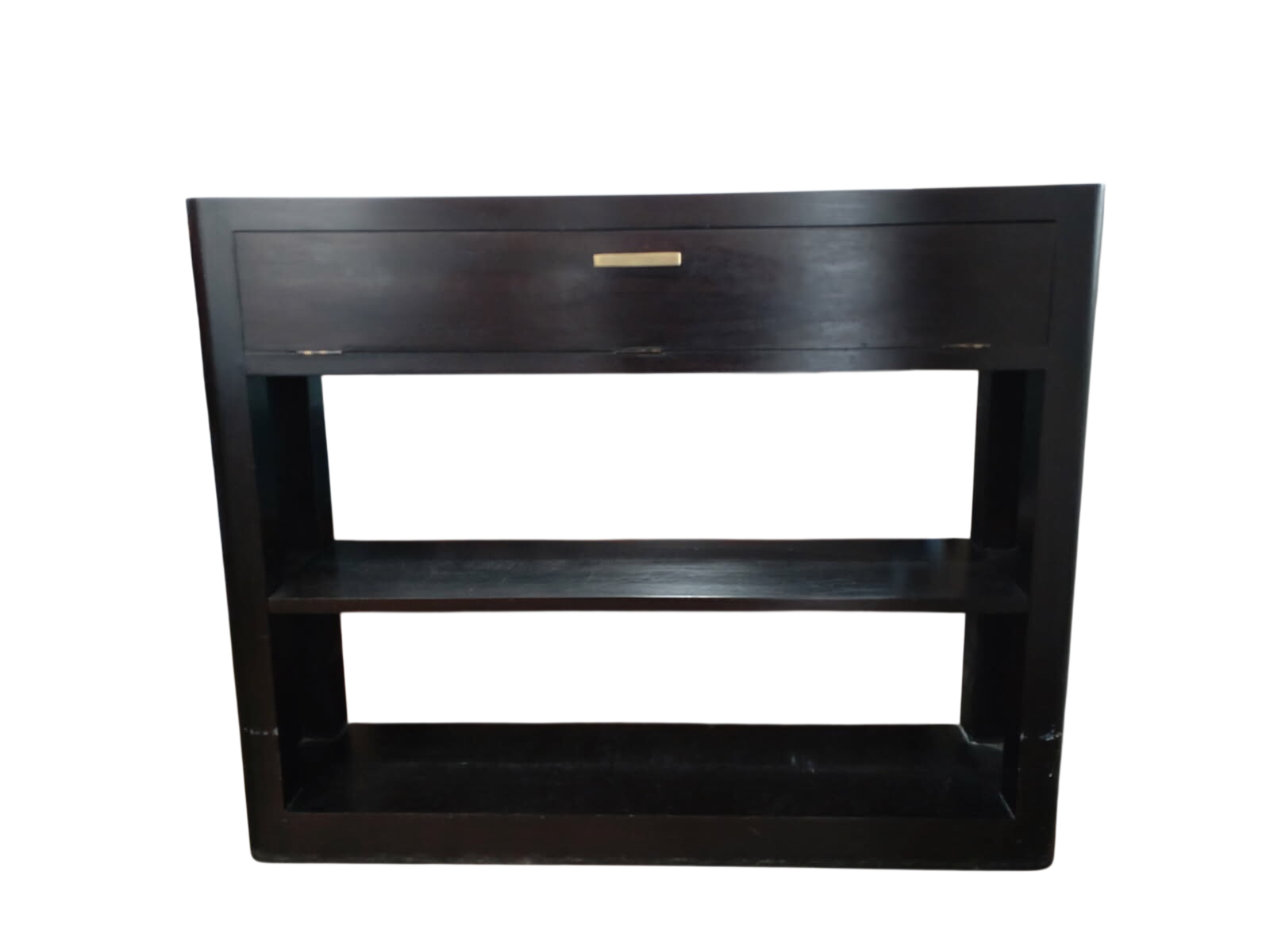 console en bois foncé