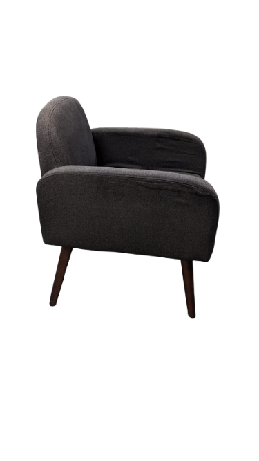 Petit fauteuil anthracite style chauffeuse