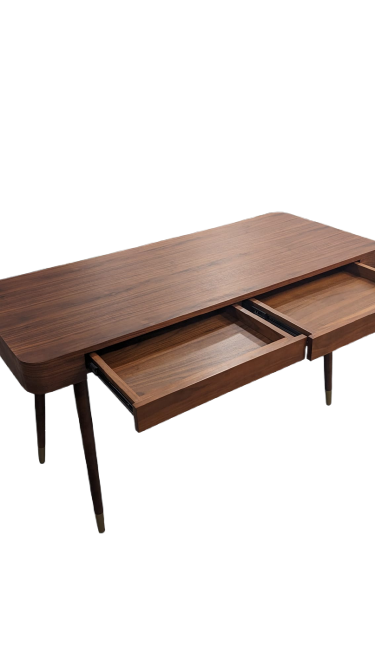 Vinyle - Bureau habillage noyer