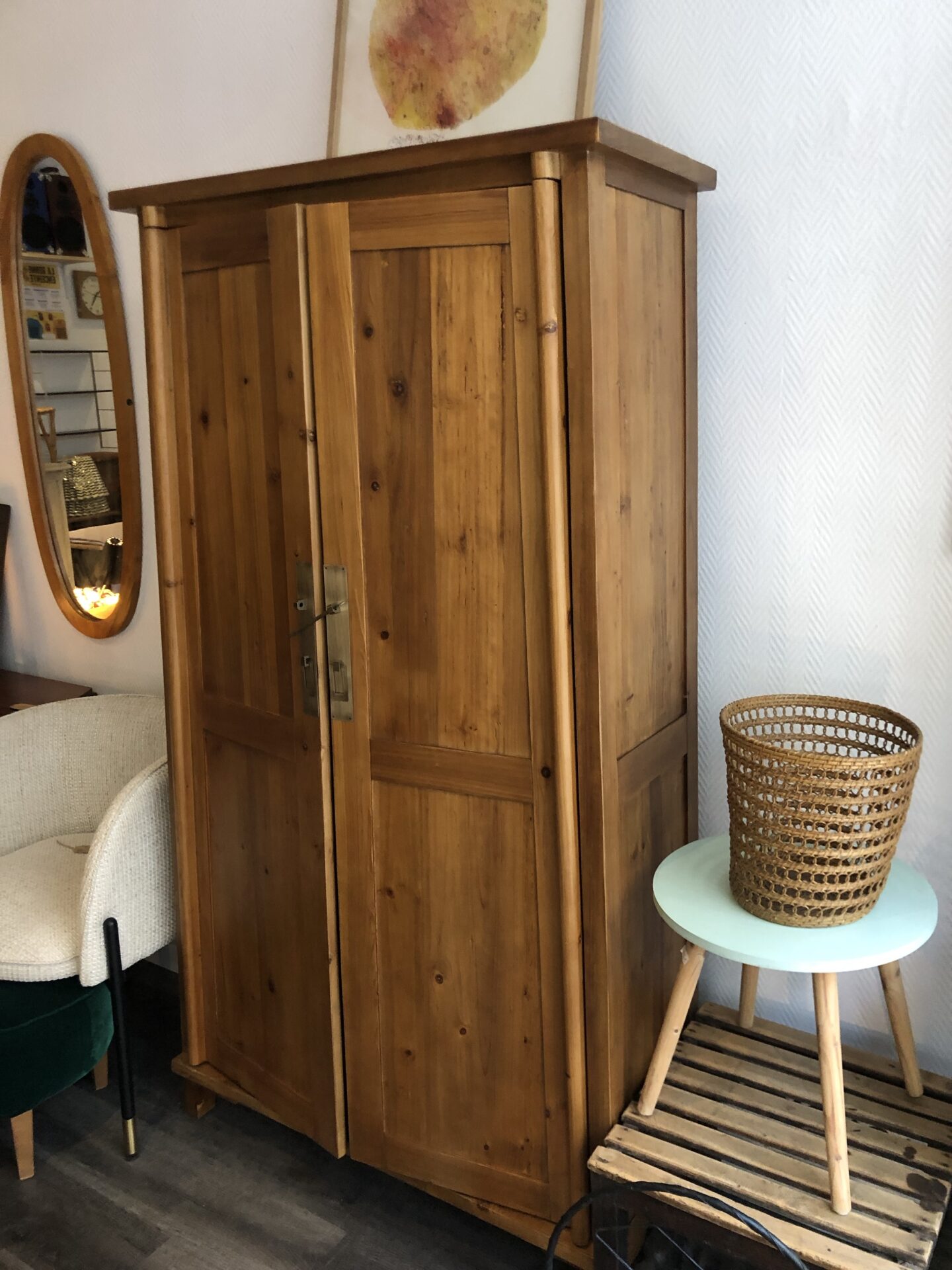 Armoire YUKI en pin massif recyclé – Image 3