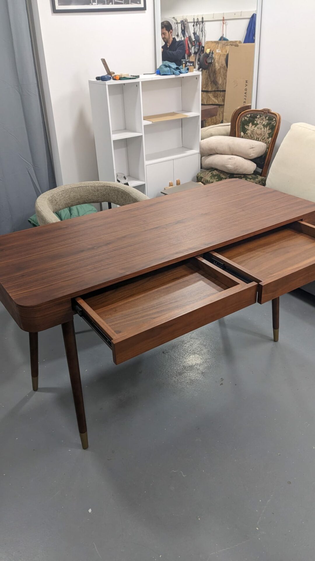 Vinyle - Bureau habillage noyer – Image 2