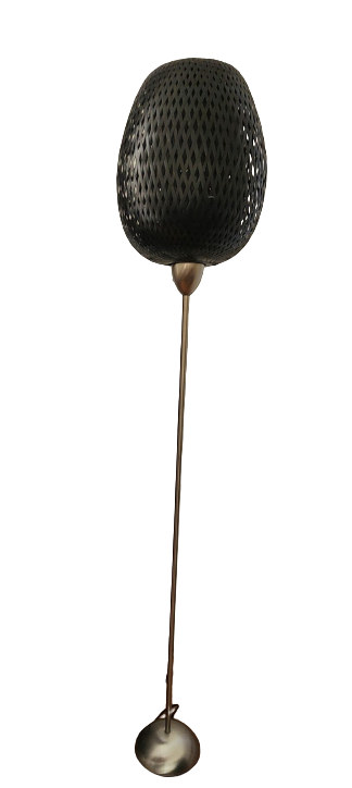Lampadaire noir tressé