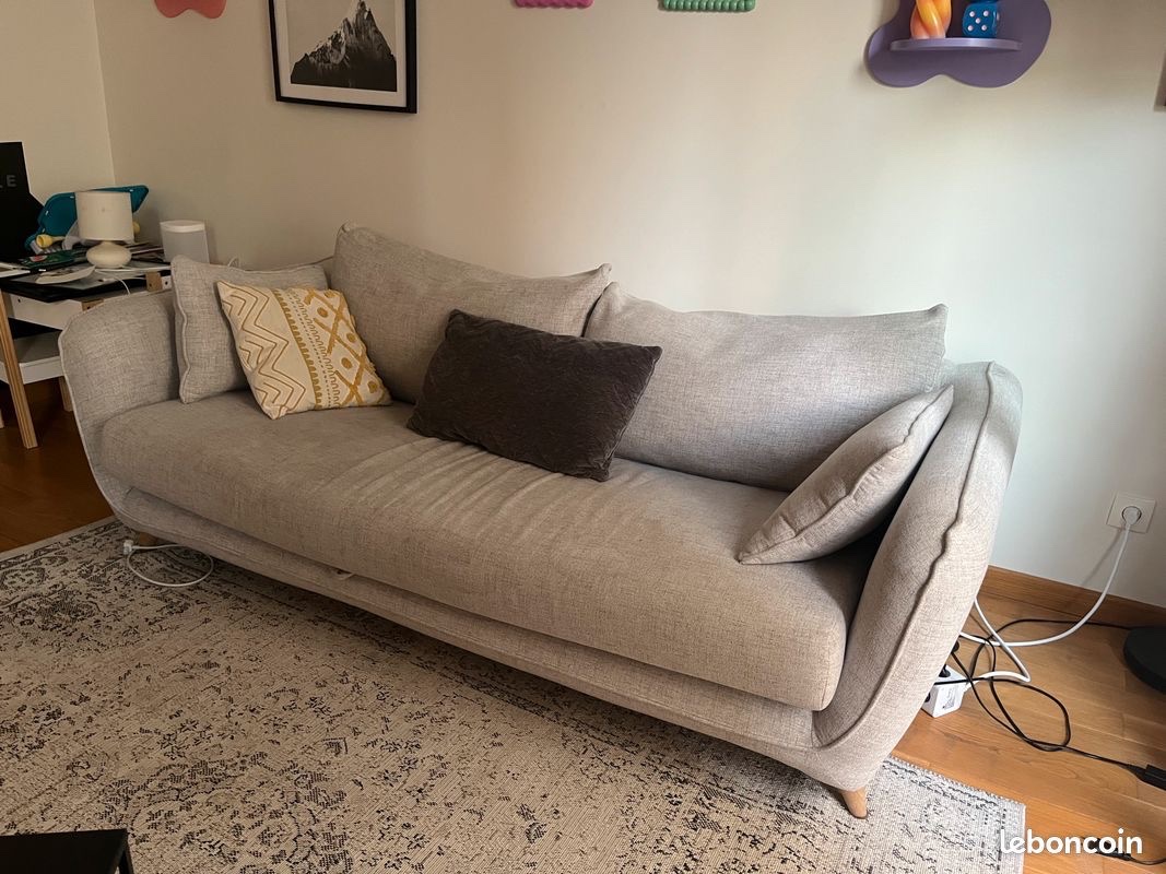 Canapé convertible MILIBOO type scandinave 3 places. – Image 2