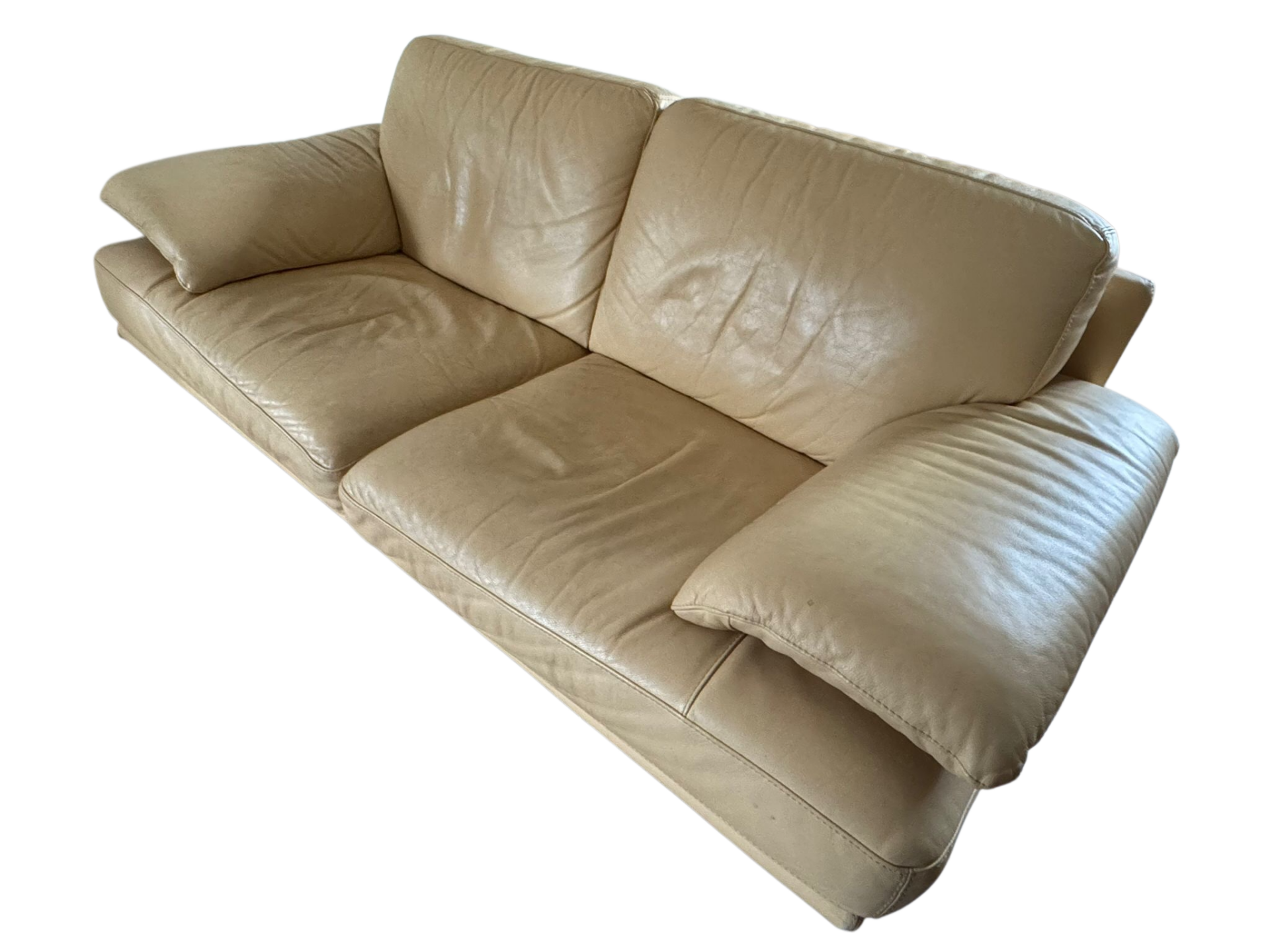 Canapé 3 places cuir beige NATUZZI