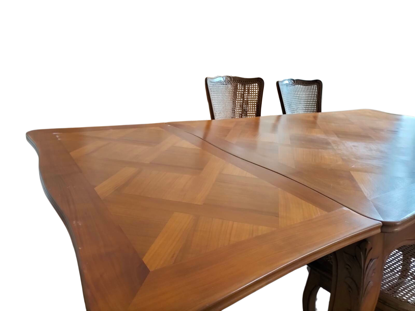 Table de salle à manger avec rallonges en merisier