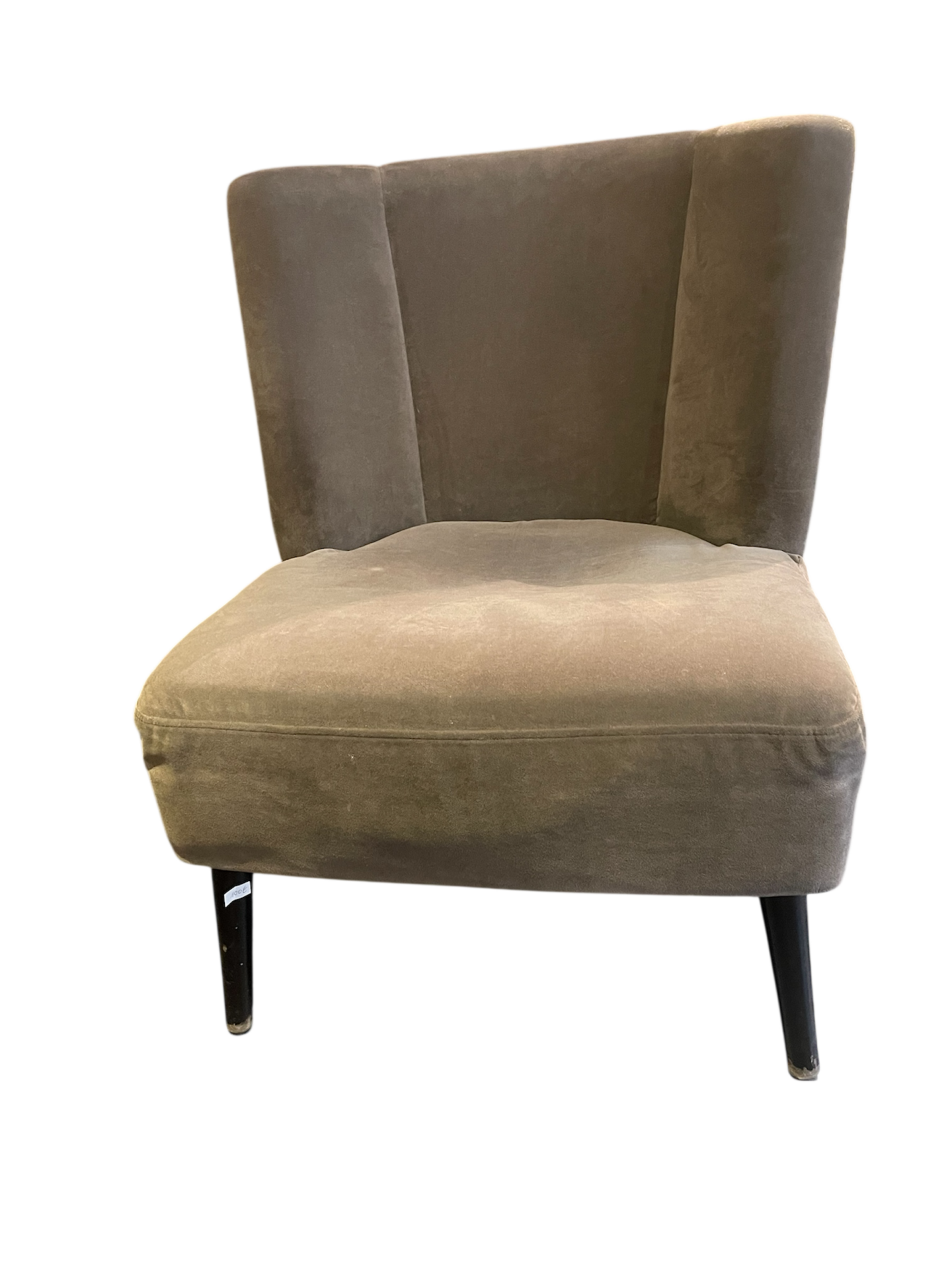 Fauteuil velours gris foncé