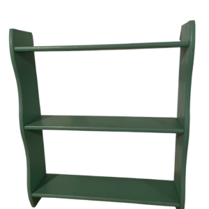 Étagères vertes en bois