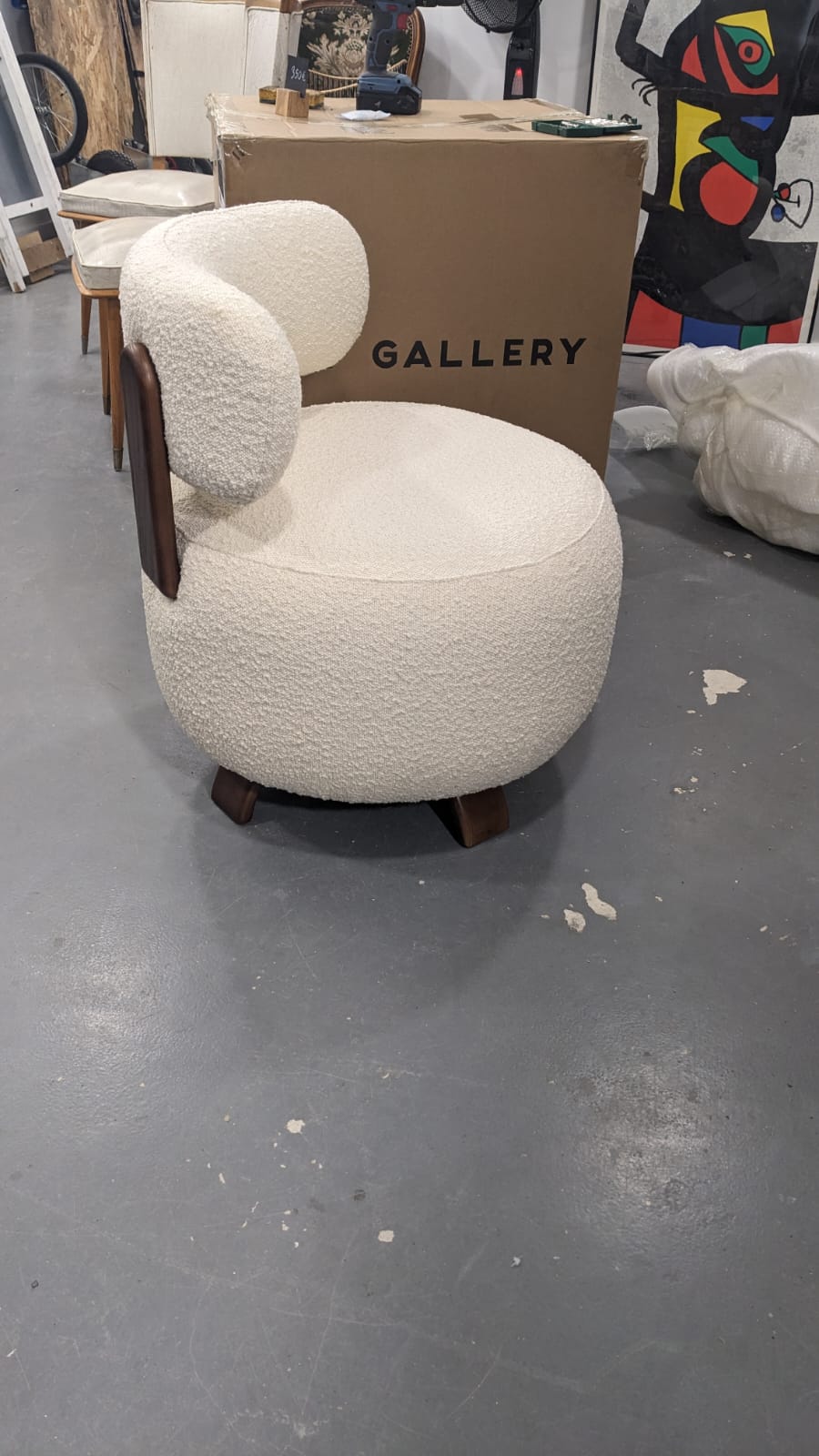 Fauteuil PLATON NV GALLERY écru bouclé – Image 5
