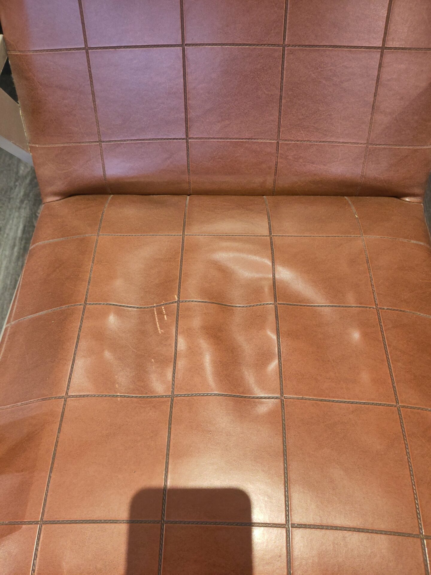 Fauteuil vintage skaï marron – Image 6