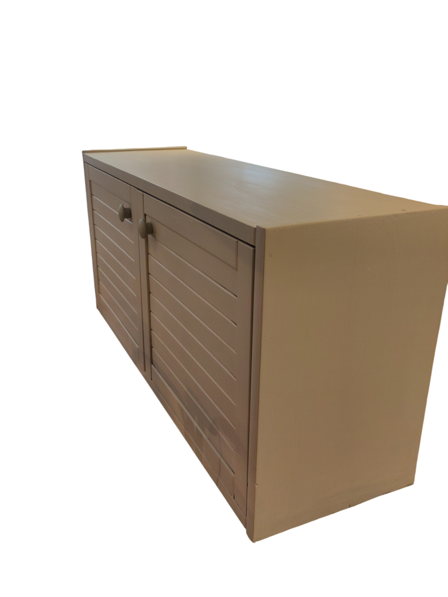 Banc d'entrée / TV en bois blanc