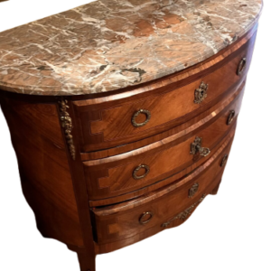 Commode 3 tiroirs avec plateau en marbre