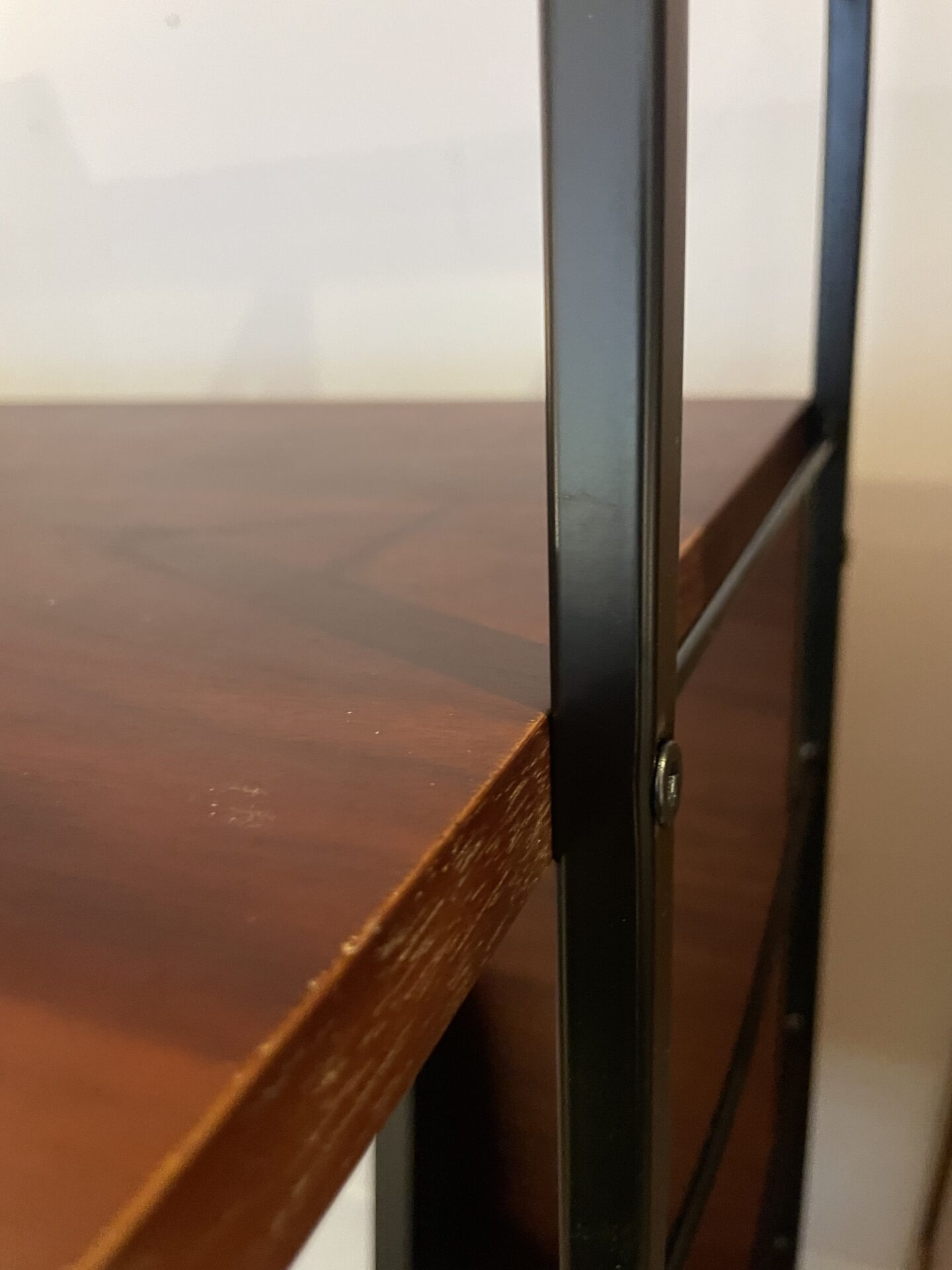 Étagère - Meuble Tv / hi-fi reddition vintage LA REDOUTE - noyer et métal – Image 9