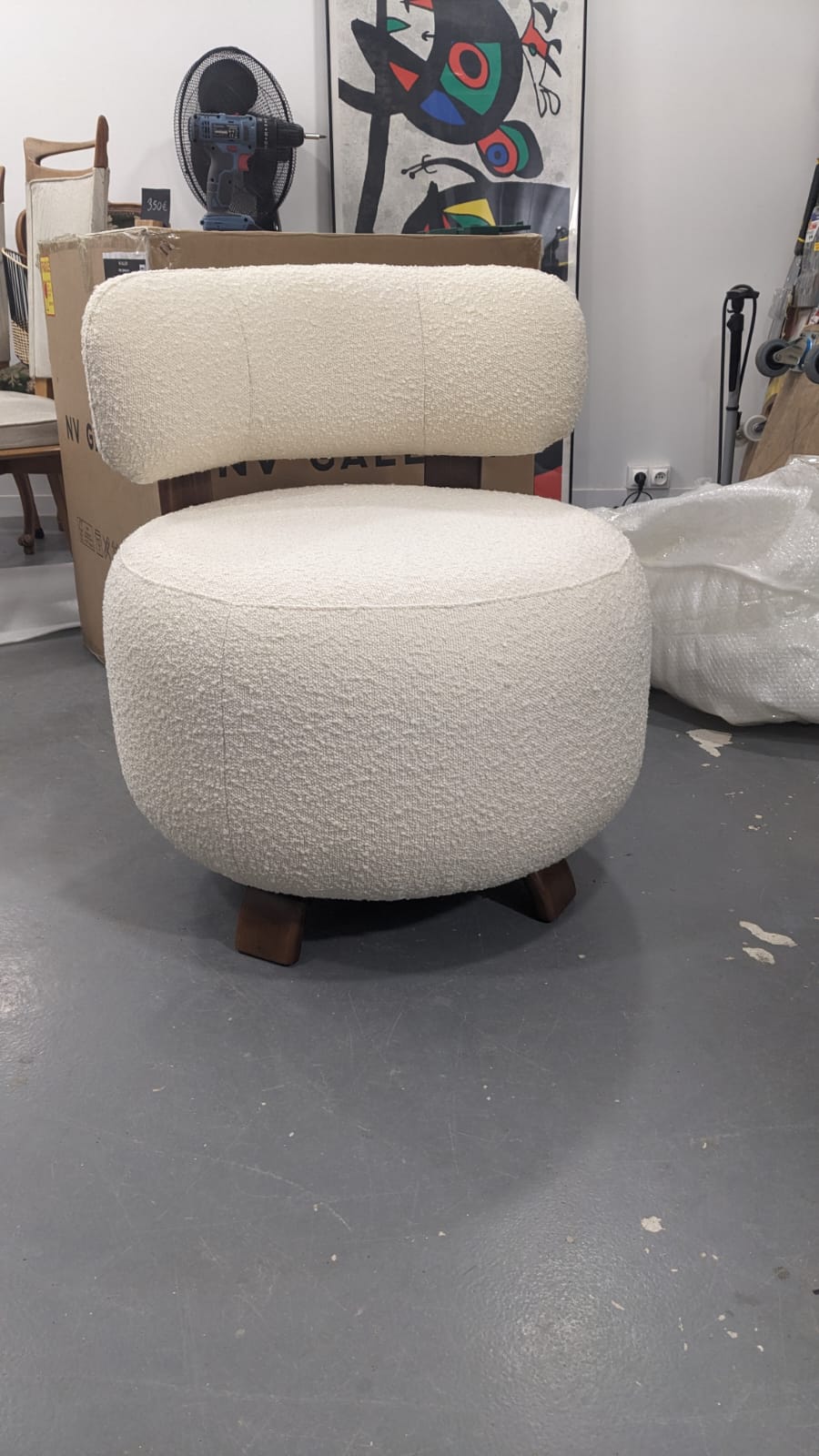 Fauteuil PLATON NV GALLERY écru bouclé – Image 2