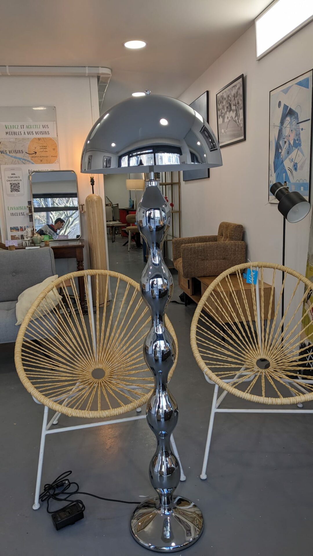 Lampadaire POWERS finition métallisée – Image 4