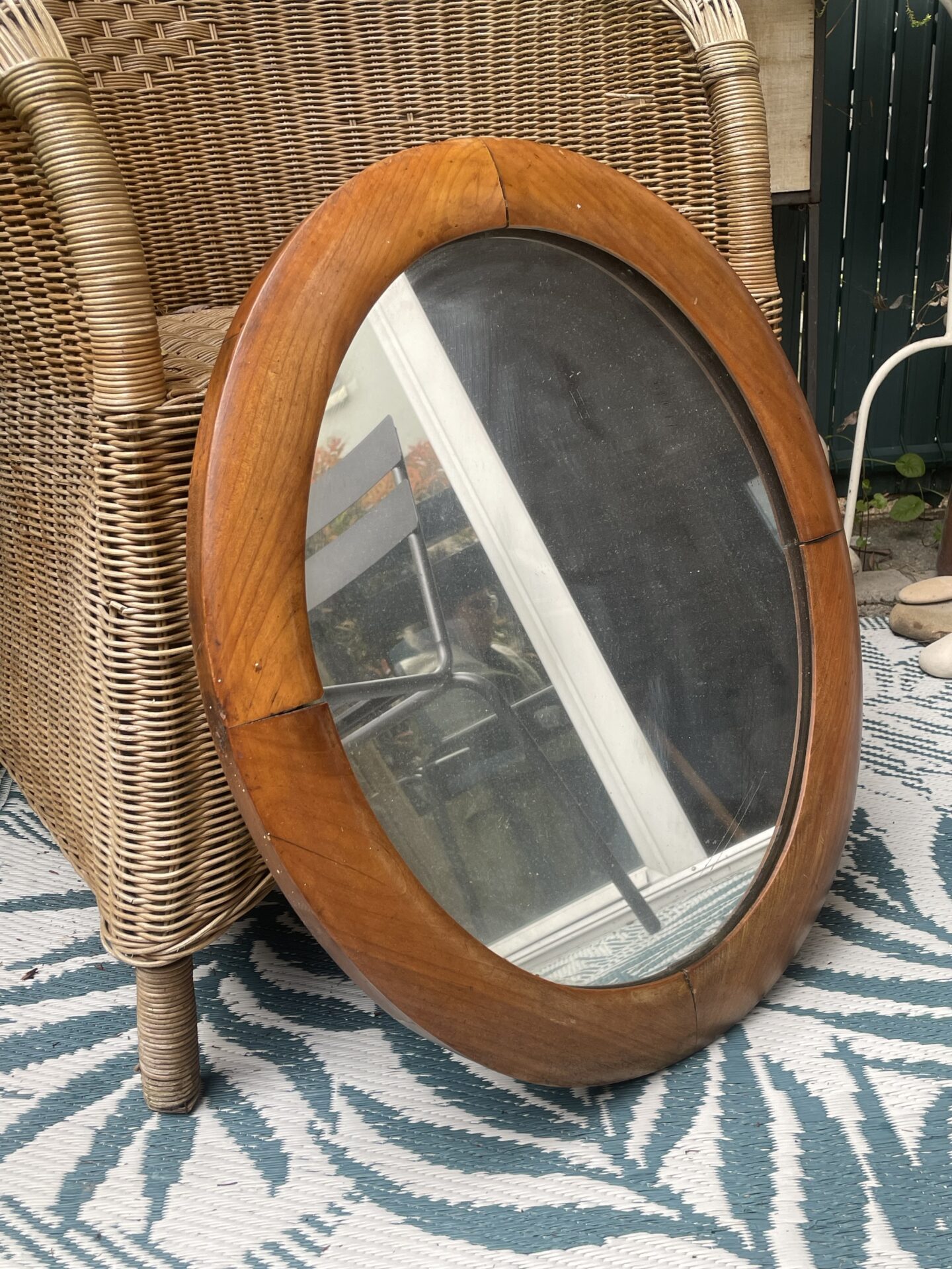 miroir oval vintage – Image 3