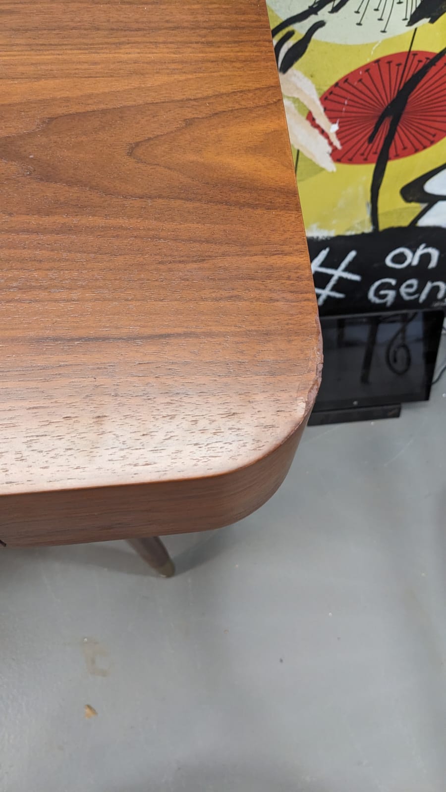Bureau effet noyer VINYLE – Image 6