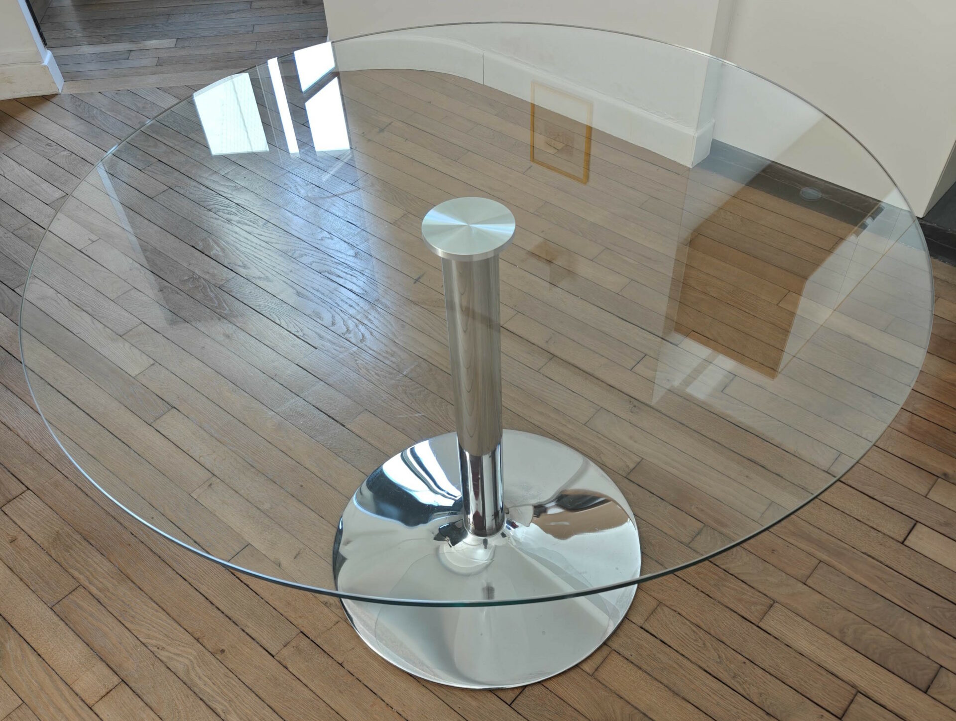 Table à manger en verre et chrome LA REDOUTE – Image 2