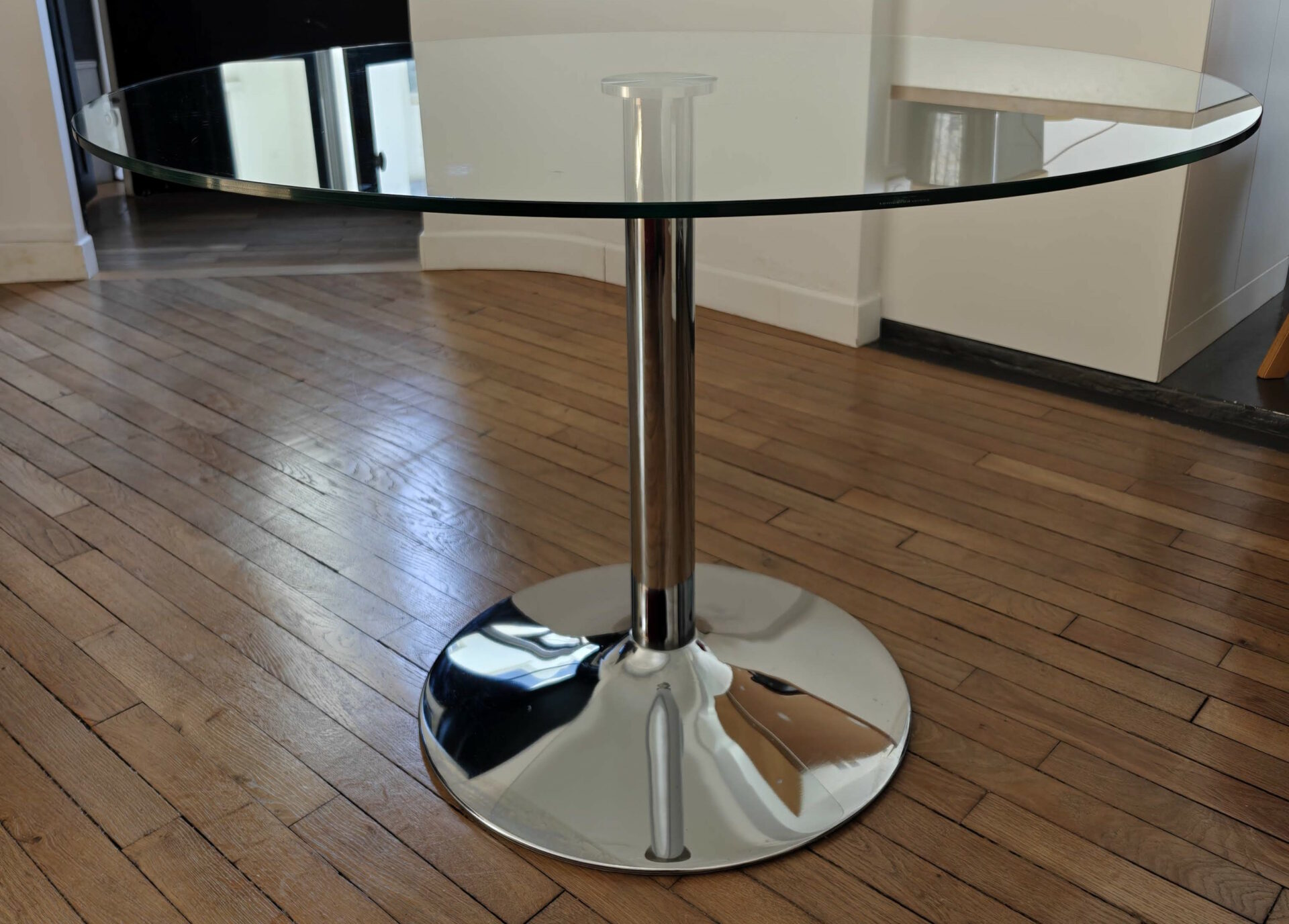 Table à manger en verre et chrome LA REDOUTE – Image 3