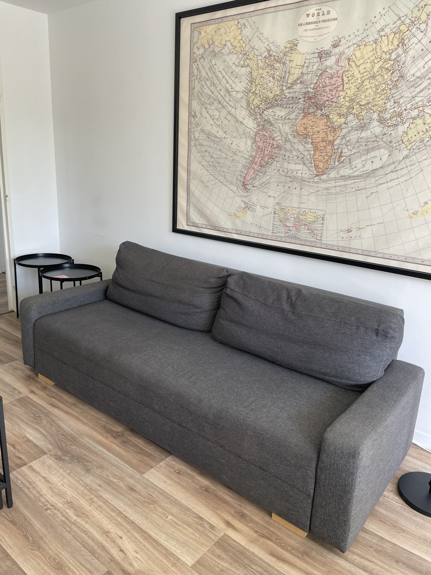 Canapé convertible GRALVIKEN 3 places tissu gris chiné IKEA – Image 2