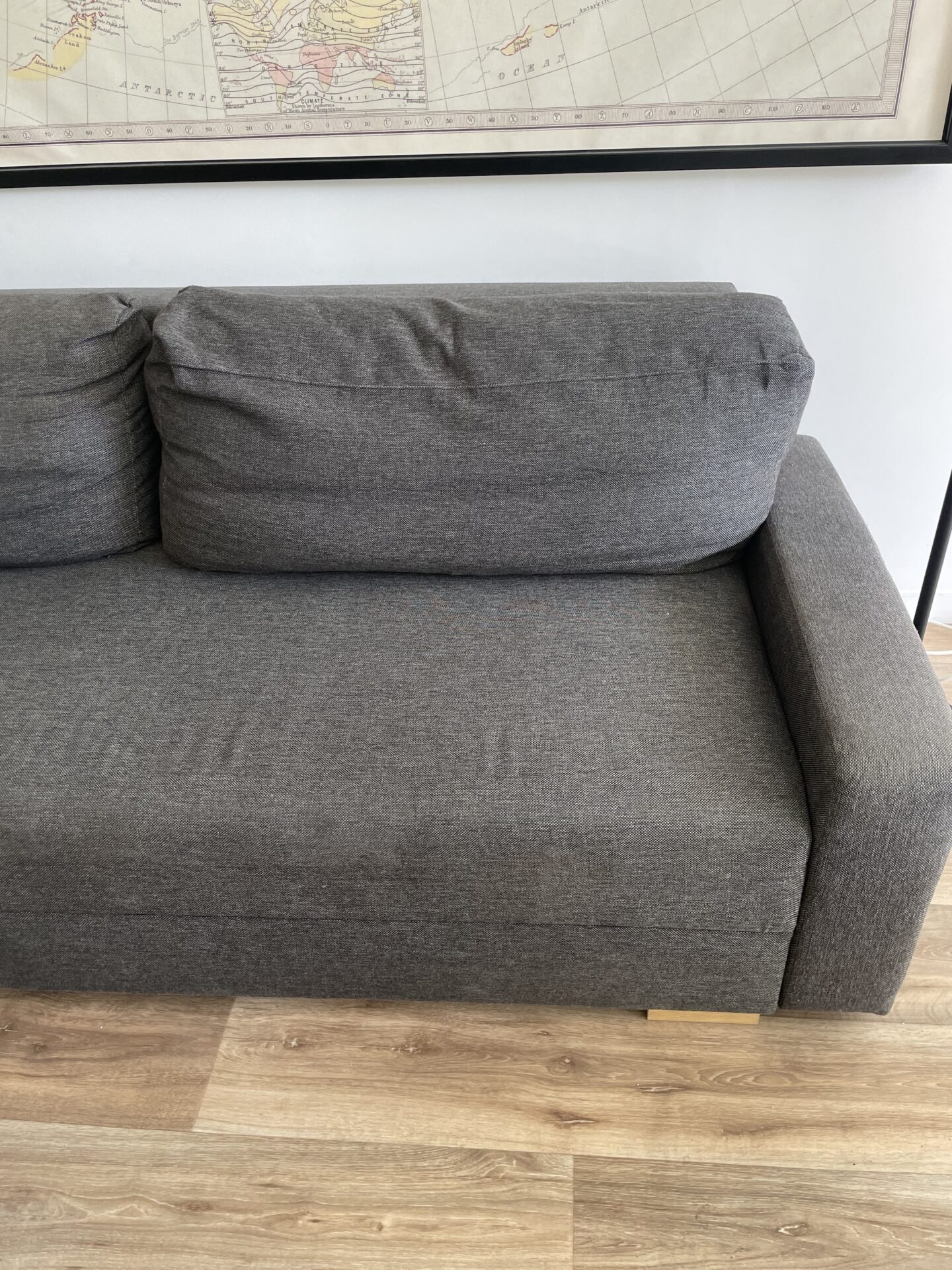 Canapé convertible GRALVIKEN 3 places tissu gris chiné IKEA – Image 3