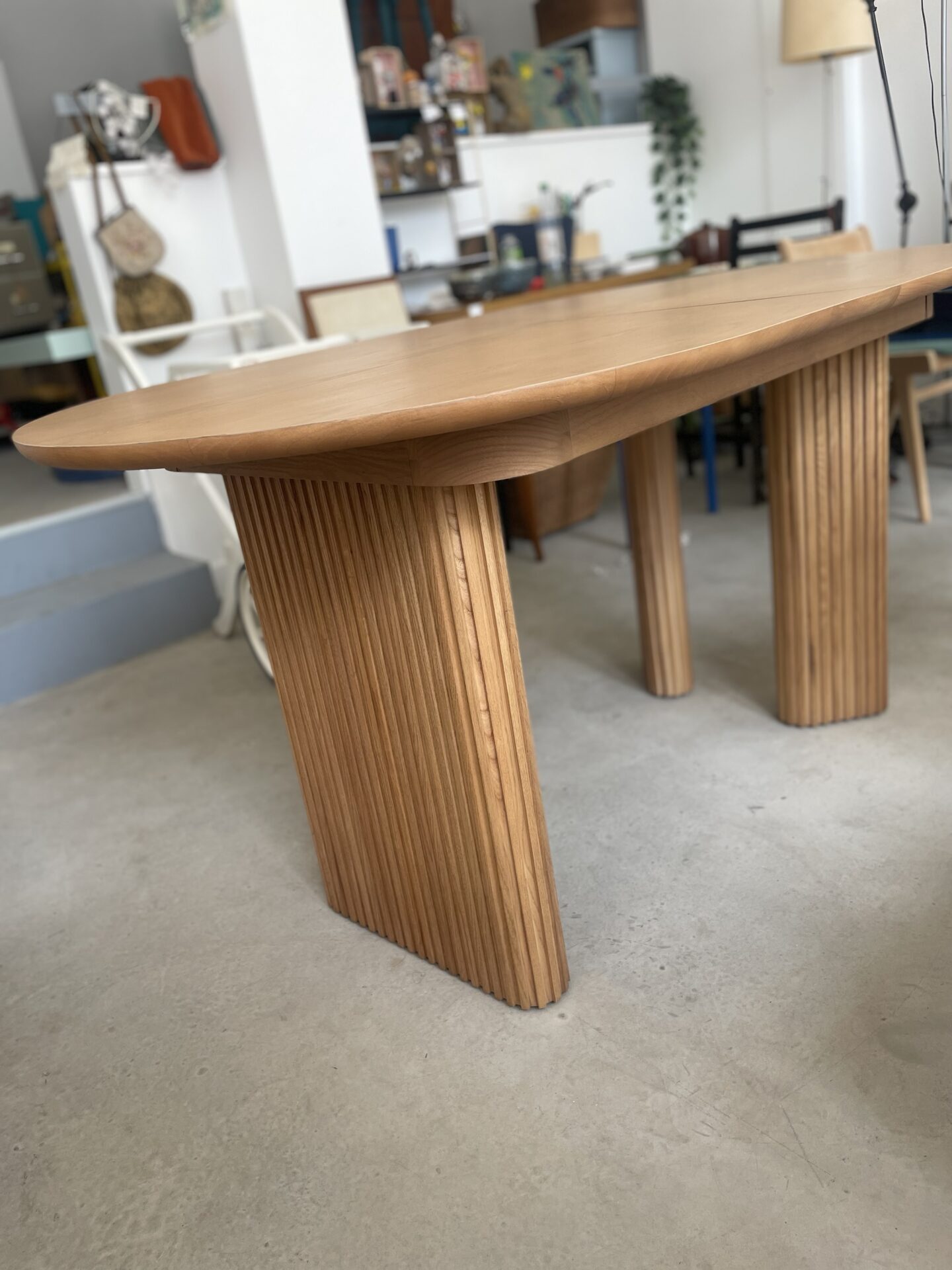 Table à manger extensible ADRIANO 4-8 personnes en frêne – Image 9