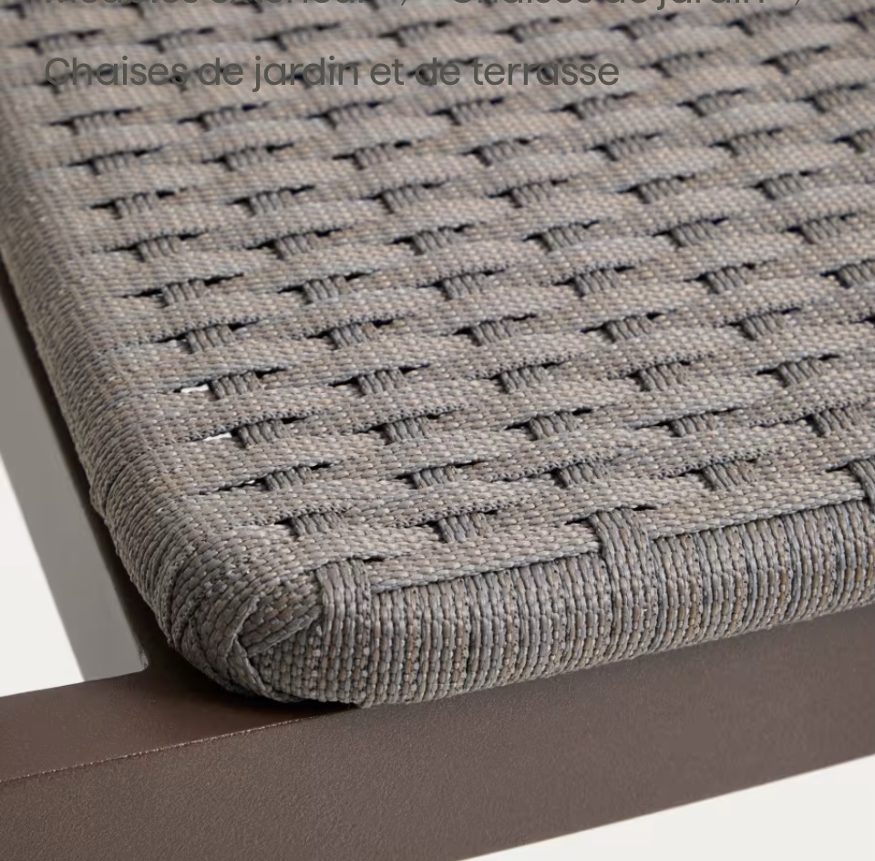 Chaise fauteuil en alu et corde (intérieur - extérieur) – Image 3