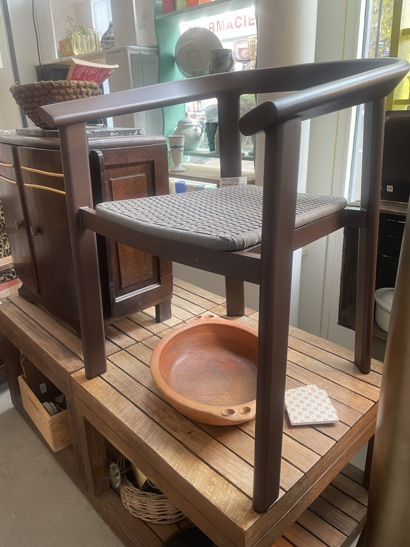 Chaise fauteuil en alu et corde (intérieur - extérieur) – Image 9