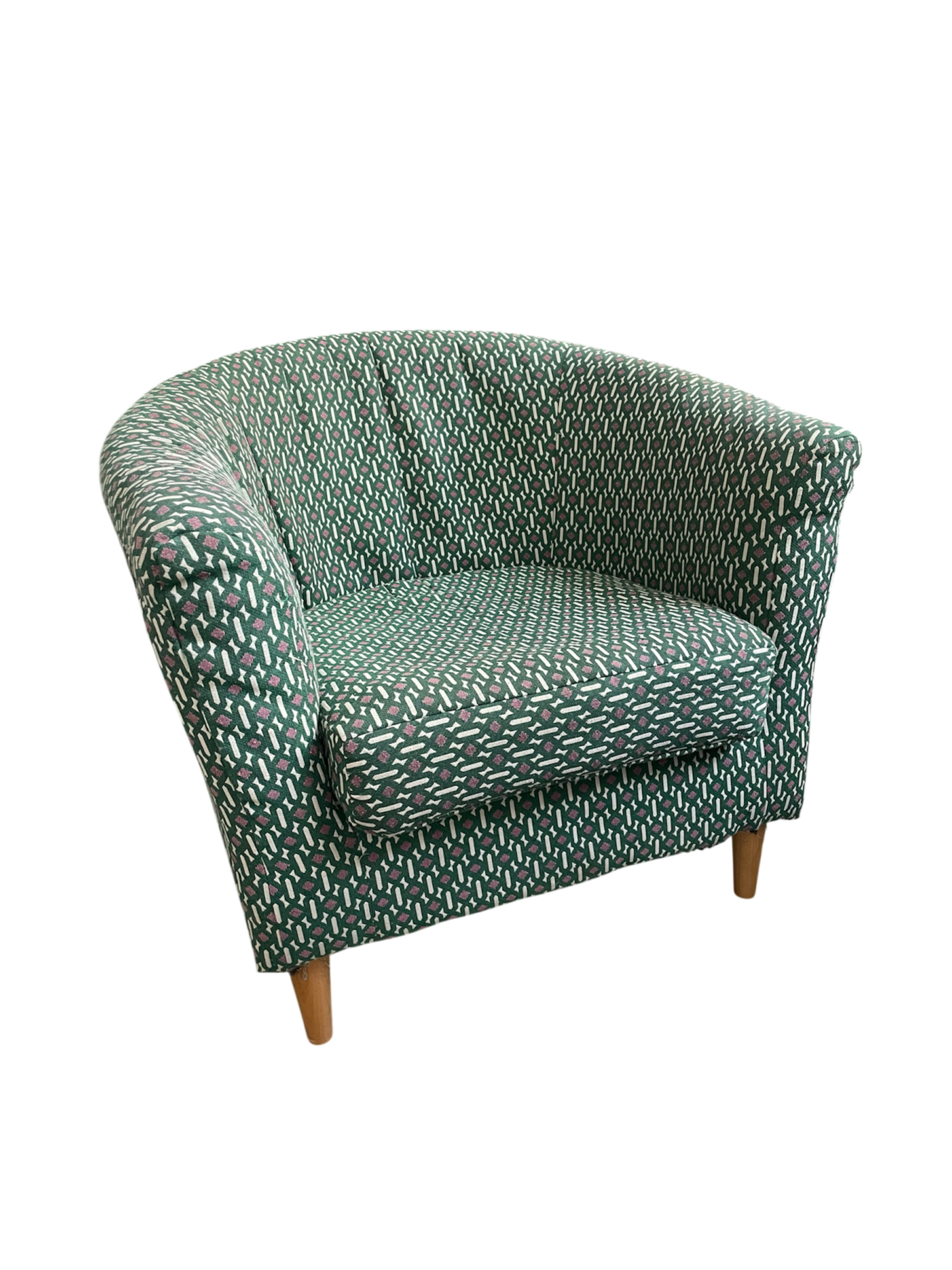 Fauteuil à motifs verts