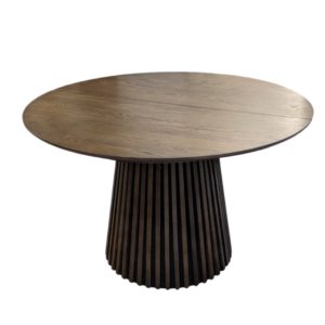 FREYA Table à manger ronde extensible 4 à 8 p.