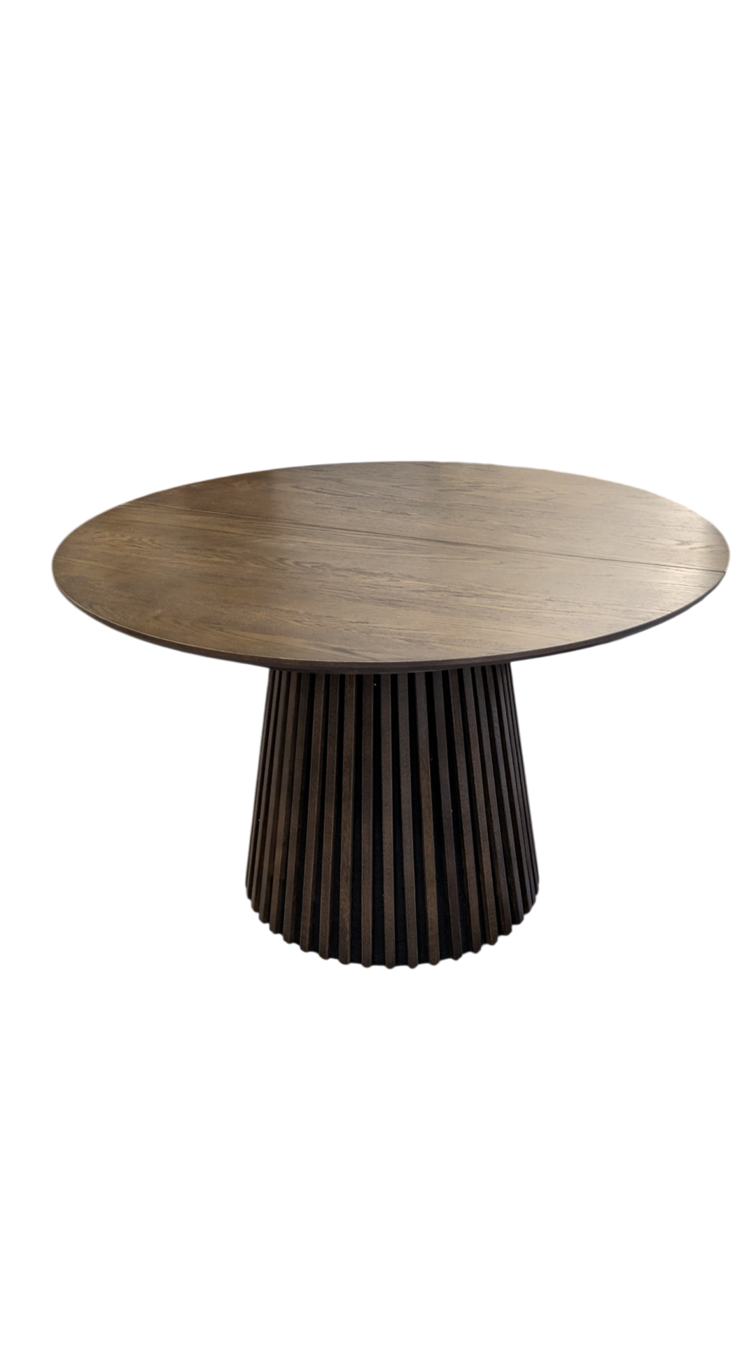 FREYA Table à manger ronde extensible 4 à 8 p.