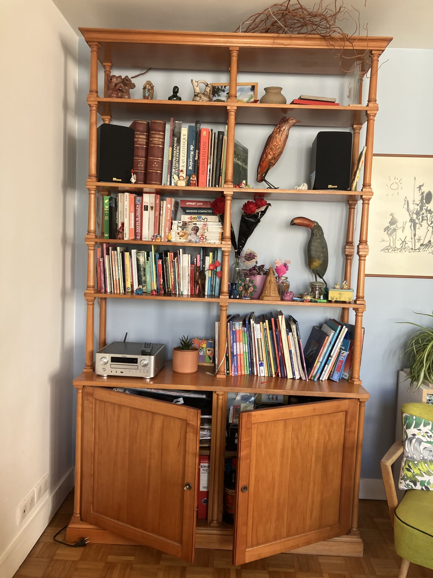 Bibliothèque en bois artisanale modulable – Image 4